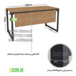 میز تحریر دیزم مدل مونتاژی WD_front_120×60 - تصویر 3