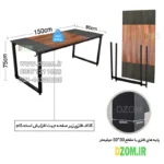 میز مدیریت دیزم مدل مونتاژی TLD_asm_150×80_Tri - تصویر 8