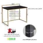 میز تحریر دیزم مدل WD_Q100_90_B - تصویر 2