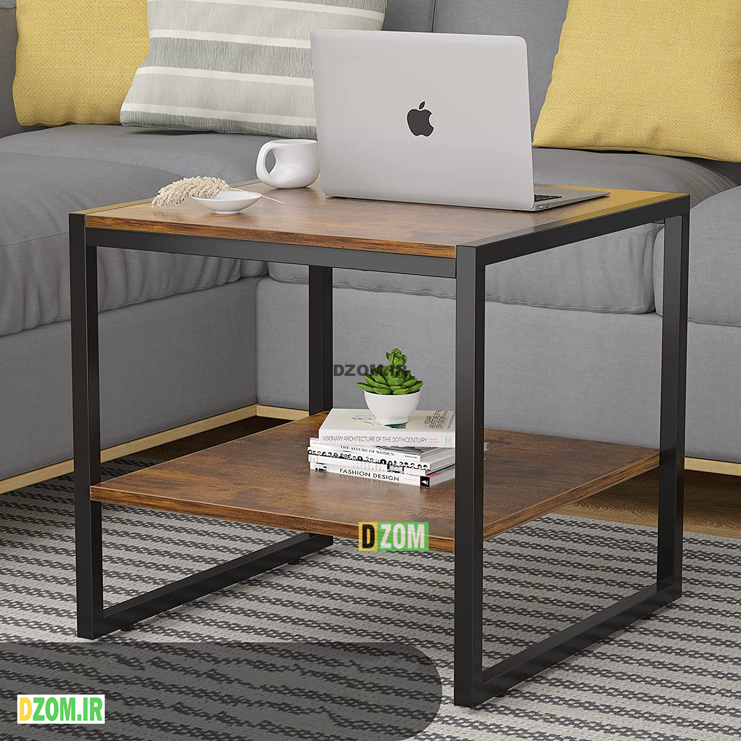 میز عسلی دیزم مدل SI_Q100_50_BRN میز عسلی دیزم مدل SI_Q100_50_BRN