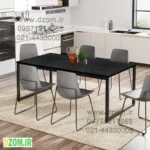 میز ناهارخوری شش نفره دیزم مدل مونتاژی LNC_asm_150×80 (بدون صندلی)