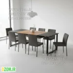 میز ناهارخوری هشت نفره دیزم مدل مونتاژی LNC_asm_180×90_Tri (بدون صندلی)