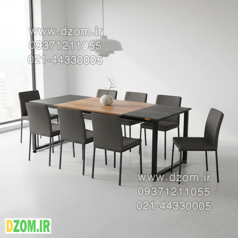 567567 میز ناهارخوری هشت نفره دیزم مدل مونتاژی LNC_asm_180×90_Tri_BALIGHT (بدون صندلی) - تصویر 1