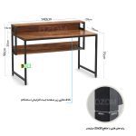 میز کامپیوتر دیزم مدل TLD-20K74-140BRNONE