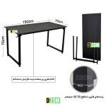 میز اداری دیزم مدل مونتاژی TLD_asm_150×70_B