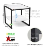 میز عسلی دیزم مدل SI_Q100_50_W - تصویر 2