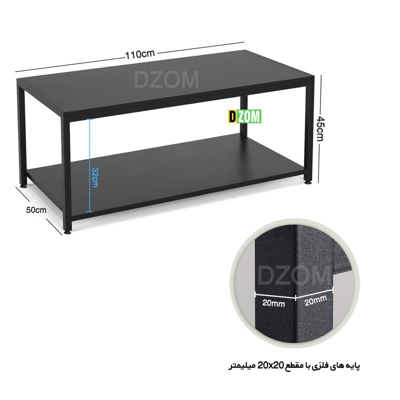 میز اداری دیزم مدل OF_B100_110_B