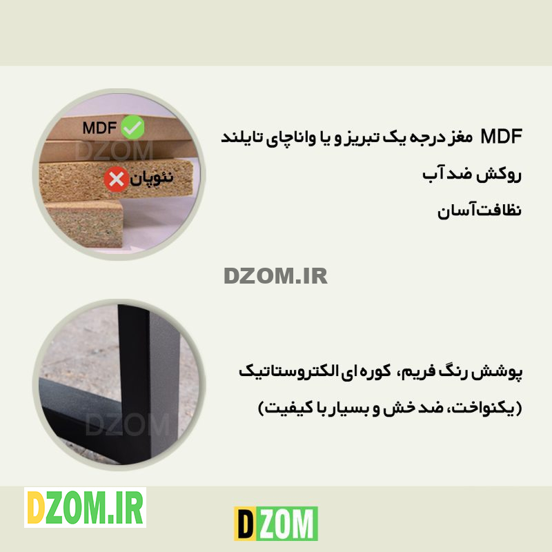 میز کامپیوتر دیزم مدل CD_F100_120_SW