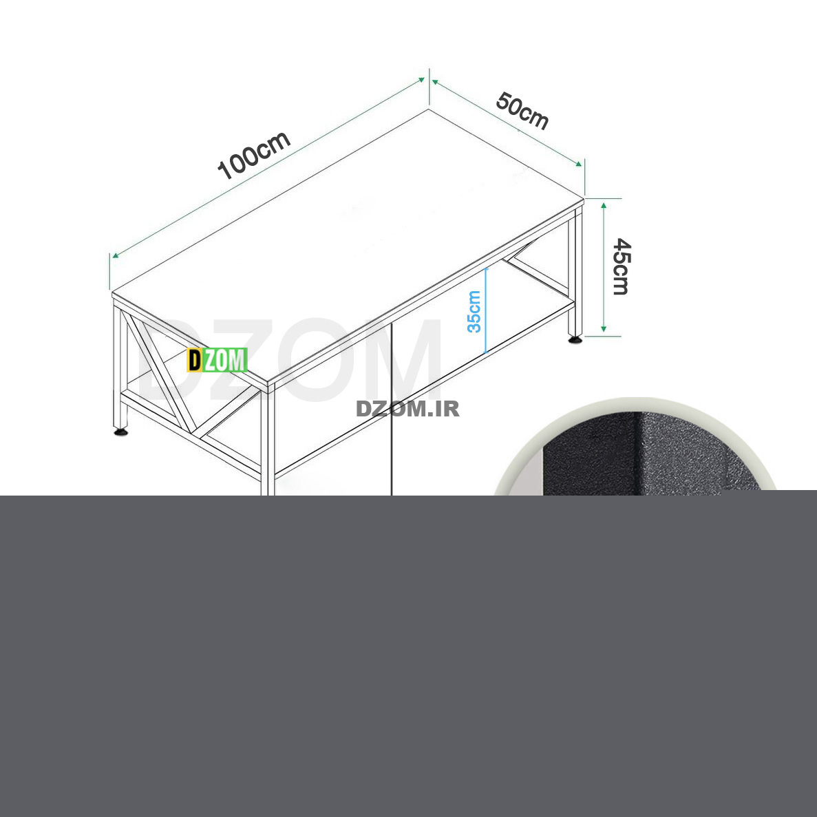 میز جلومبلی دیزم مدل CO_G200_100_LIGHT میز جلومبلی دیزم مدل CO_G200_100_LIGHT