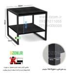 میز عسلی دیزم مدل SI_Q100_50_B - تصویر 2