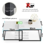 میز جلو مبلی اداری دیزم مدل OF_H100_80_W مجموعه دو عددی - تصویر 2