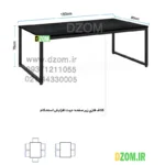میز ناهارخوری شش نفره دیزم مدل مونتاژی LNC_asm_150×80 (بدون صندلی) - تصویر 3