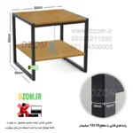 میز عسلی دیزم مدل SI_Q100_50_LIGHT - تصویر 2