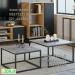 میز جلو مبلی اداری دیزم مدل OF_H100_80_GR مجموعه دو عددی