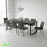 میز ناهارخوری دیزم مدل مونتاژی LNC_asm_180×90 (بدون صندلی)