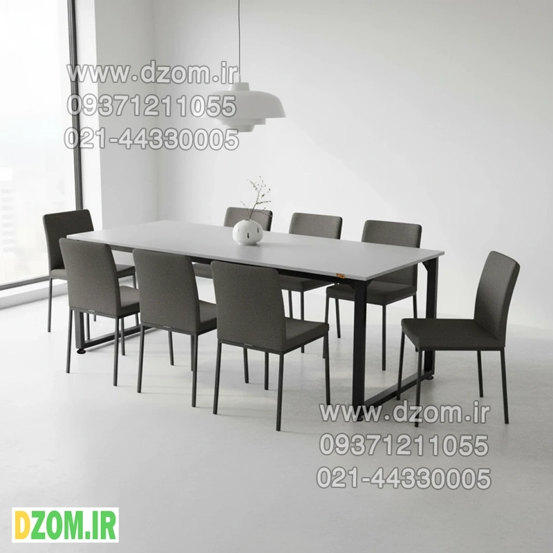 5676576 میز ناهارخوری دیزم مدل مونتاژی LNC_asm_180×90_W (بدون صندلی) - تصویر 1