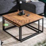 میز پذیرایی دیزم مدل CO_H100_80_BRN بسته 2 عددی