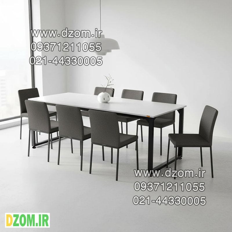 سفیدددد میز ناهارخوری دیزم مدل مونتاژی LNC_asm_180×90_W (بدون صندلی) - تصویر 1