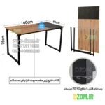میز تحریر دیزم مدل مونتاژی WD_asm_140×60_Di - تصویر 7