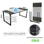 میز تحریر دیزم مدل مونتاژی WD_asm_150×80_Tri - تصویر 3