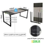 میز تحریر دیزم مدل مونتاژی WD_asm_150×90_Tri - تصویر 7