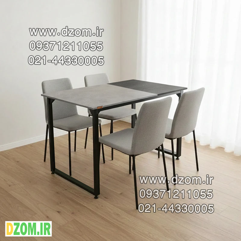 120-دوو-ط میز ناهارخوری چهار نفره دیزم مدل مونتاژی LNC_asm_120×90_Di_BAGR (بدون صندلی) - تصویر 1