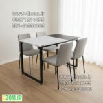 میز ناهارخوری چهار نفره دیزم مدل مونتاژی LNC_asm_120×90_Di (بدون صندلی)