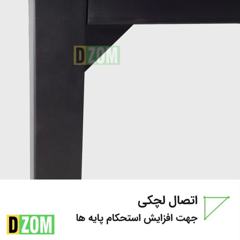 میز ناهارخوری شش نفره دیزم مدل مونتاژی LNC_asm_140×80_Di_BAW
