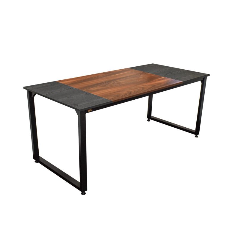 میز ناهارخوری شش نفره دیزم مدل مونتاژی LNC_asm_150×90_Tri_BABRN