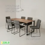 میز ناهارخوری شش نفره دیزم مدل مونتاژی LNC_asm_150×90 (بدون صندلی)