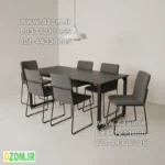 میز ناهارخوری دیزم مدل مونتاژی LNC_asm_160×80 (بدون صندلی)