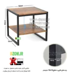 میز عسلی دیزم مدل SI_Q100_50_BRN - تصویر 2