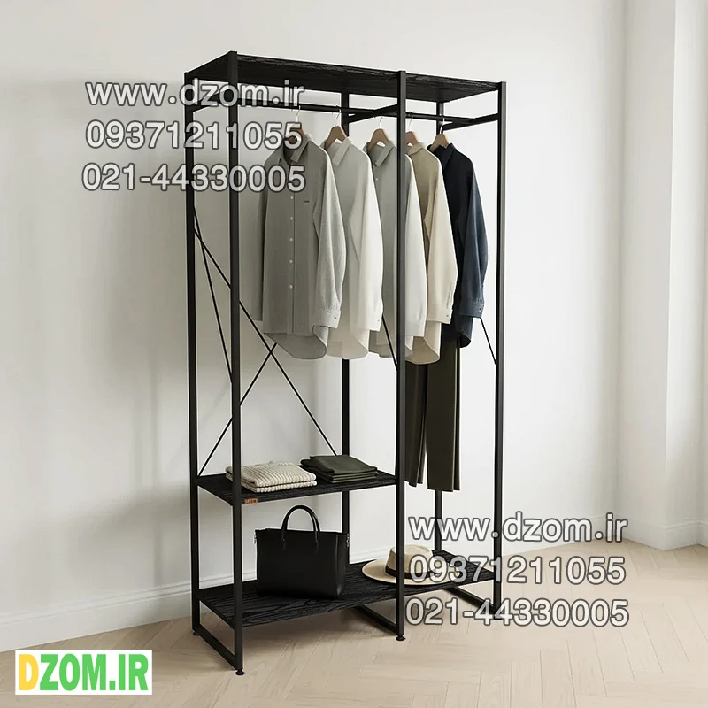 15 1 آویز لباس دیزم مدل مونتاژی RGL_100×180_B - تصویر 1