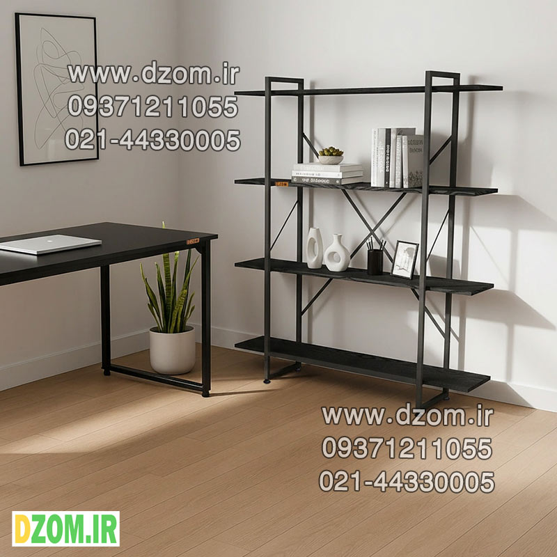 درستتتتت کتابخانه چهار طبقه دیزم مدل مونتاژی LIB_100×140_B - تصویر 1