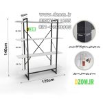 کتابخانه چهار طبقه دیزم مدل مونتاژی LIB_120×140 - تصویر 5