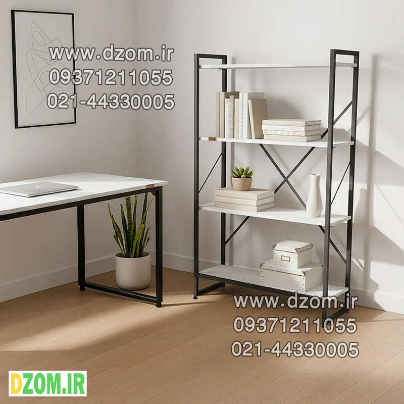 15 21 w شلف ایستاده دیزم مدل مونتاژی SLF_80×140_W - تصویر 1