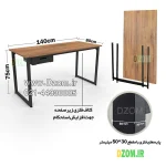 میز اداری دیزم مدل مونتاژی TLD_dwr_140×80 - تصویر 6