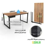میز اداری دیزم مدل مونتاژی TLD_dwr_150×60 - تصویر 6