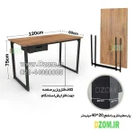 میز کامپیوتر دیزم مدل مونتاژی TLD_dwr_120×60 - تصویر 6